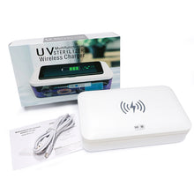 Load image into Gallery viewer, Mobile Phone Wireless Charger &amp; UV-C Light Sterilizer
